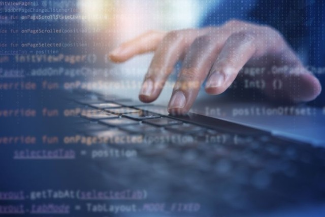Laptop with code