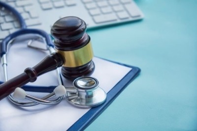gavel and healthcare paperwork