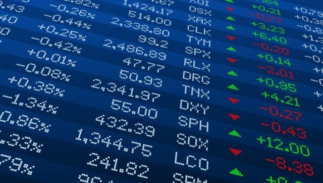Display of stock market quotes