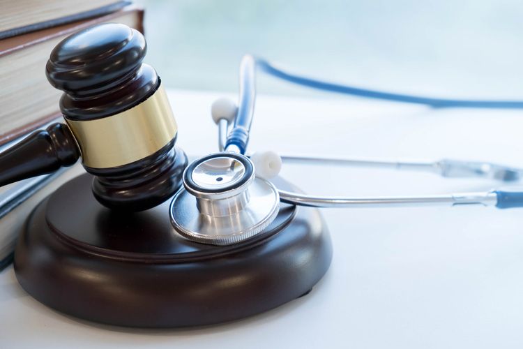 legal gavel stethoscope books